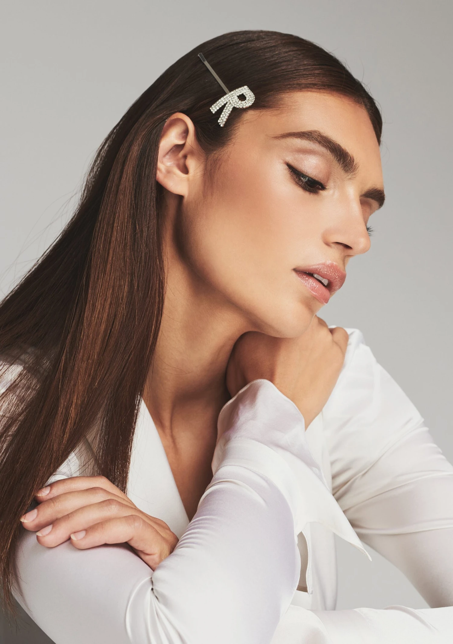 Rhinestone Alphabet Hair Clip 4 Rhinestone Alphabet Hair Clip - Image 2