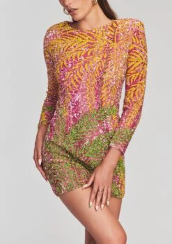 Nikki Sequin Palm Dress -Retrofete Sales Store 210831 JB RETROFETE ECOMM shot 34 6035