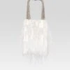 Avery Sequin Feather Bag -Retrofete Sales Store AveryBag WhiteFeather ECOMM
