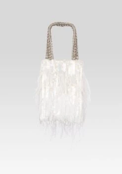Avery Sequin Feather Bag