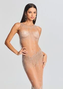 Jovie Sequin Dress 11 Jovie Sequin Dress -Retrofete Sales Store Ecommerce Crop 20230816 SET1 JOVIEDRESSSILVERNUDE 5100 ECOMM