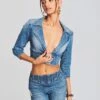Maxine Denim Top 1 Maxine Denim Top -Retrofete Sales Store Ecommerce Crop 220824 Retrofete Ecom Set2 SHOT35 3451 eComm