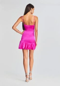 Silvana Silk Dress 10 Silvana Silk Dress -Retrofete Sales Store Ecommerce Crop 23 07 18 SET1 Silvana Dress Neon Pink 0070 ECOMM