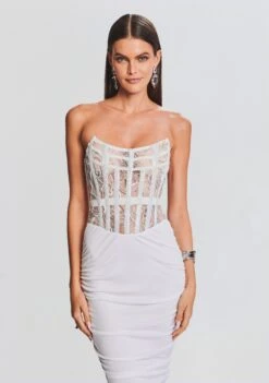 Fae Embellished Dress 11 Fae Embellished Dress -Retrofete Sales Store Ecommerce Crop 23 09 21 FAEDRESS WHITE 2635 ECOMM