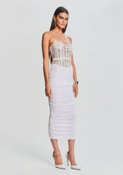 Fae Embellished Dress 9 Fae Embellished Dress -Retrofete Sales Store Ecommerce Crop 23 09 21 FAEDRESS WHITE 2677 ECOMM