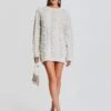 Maple Embellished Sweater Dress 2 Maple Embellished Sweater Dress -Retrofete Sales Store Ecommerce Crop 23 09 21 MAPLETOP EVIAHAT IVORY 2126 ECOMM