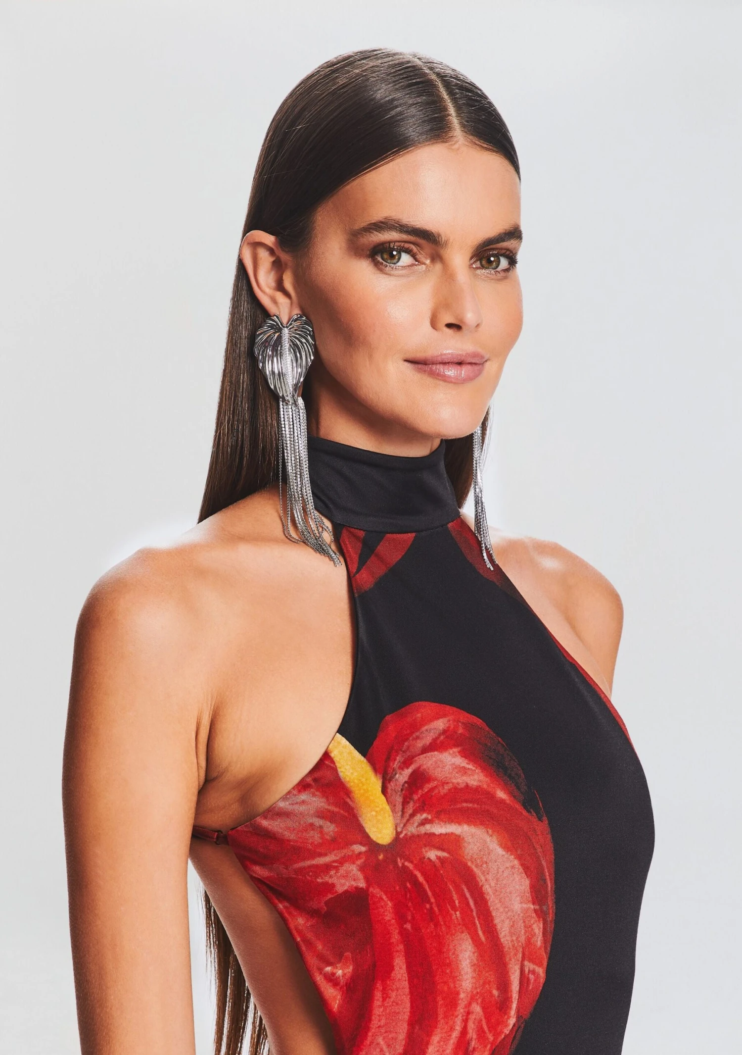 Anthurium Drop Crystal Earring 4 Anthurium Drop Crystal Earring - Image 2