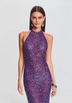 Clarisse Sequin Dress -Retrofete Sales Store Ecommerce Crop 23 09 22 CLARISSEDRESS AMETHYST 929 ECOMM