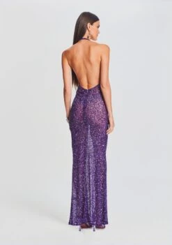 Clarisse Sequin Dress -Retrofete Sales Store Ecommerce Crop 23 09 22 CLARISSEDRESS AMETHYST 977 ECOMM
