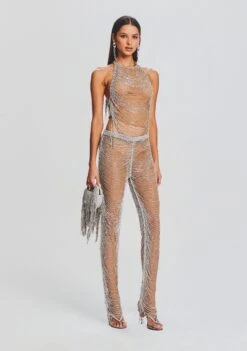 Zoe Embellished Pant -Retrofete Sales Store Ecommerce Crop 23 09 22 DELANEYTOP ZOEPANT TANNINSILVER 2459 ECOMM 6e458c19 0468 419b b533 47fd340143ca