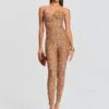 Elodie Sequin Jumpsuit -Retrofete Sales Store Ecommerce Crop 23 09 22 ELODIEJUMPSUIT TANNIN 2110 ECOMM