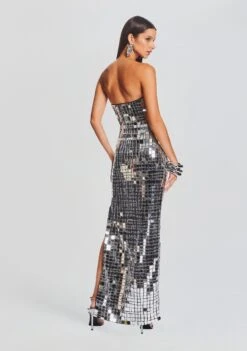 Imani Dress 10 Imani Dress -Retrofete Sales Store Ecommerce Crop 23 09 22 IMANIDRESS BLACKSILVER 2589 ECOMM