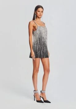 Juliette Embellished Fringe Dress 9 Juliette Embellished Fringe Dress -Retrofete Sales Store Ecommerce Crop 23 09 22 JULIETTEDRESS BLACKSILVER 1896 ECOMM