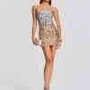 Katalina Sequin Dress 2 Katalina Sequin Dress -Retrofete Sales Store Ecommerce Crop 23 09 22 KATALINEDRESS SILVERGOLDOMBRE 2031 ECOMM