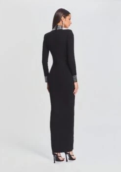 Monroe Embellished Knit Dress -Retrofete Sales Store Ecommerce Crop 23 09 22 MONROEDRESS BLACK 1228 ECOMM