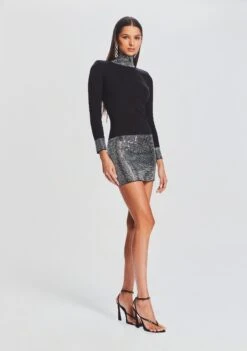 Rue Embellished Knit Dress -Retrofete Sales Store Ecommerce Crop 23 09 22 RUEDRESS BLACK 1116 ECOMM