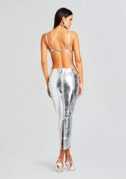 Liza Leather Skirt -Retrofete Sales Store Ecommerce Crop 23 10 17 VICTORIAJACKET ESTIBRA LIZASKIRT SILVER 3490 ECOMM aa8dc8f8 9132 4979 907e 25a7b12fe232