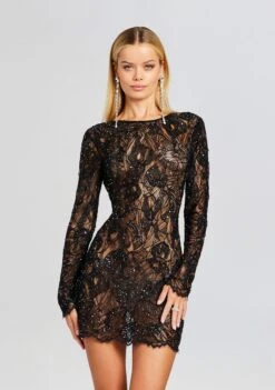 Kennedy Embellished Lace Dress -Retrofete Sales Store Ecommerce Crop 23 10 18 KENNEDYDRESS BLACK 0035 ECOMM