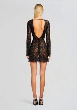 Kennedy Embellished Lace Dress -Retrofete Sales Store Ecommerce Crop 23 10 18 KENNEDYDRESS BLACK 0045 ECOMM