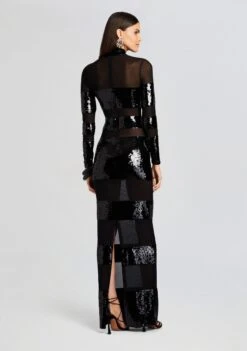 Melina Sequin Dress 10 Melina Sequin Dress -Retrofete Sales Store Ecommerce Crop 23 10 18 MELINADRESS BLACK 0917 ECOMM