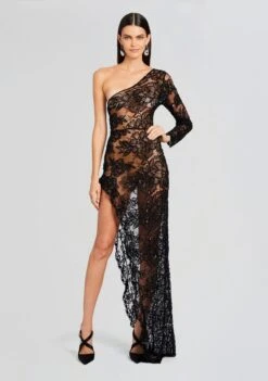 Olimpia Embellished Lace Dress 11 Olimpia Embellished Lace Dress -Retrofete Sales Store Ecommerce Crop 23 10 18 OLIMPIADRESS BLACK 0158 ECOMM