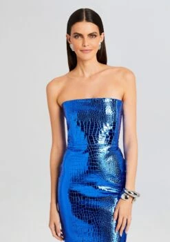 Allure Leather Dress -Retrofete Sales Store Ecommerce Crop 23 10 25 ALLUREDRESS TROPICALBLUE 3035 ECOMM