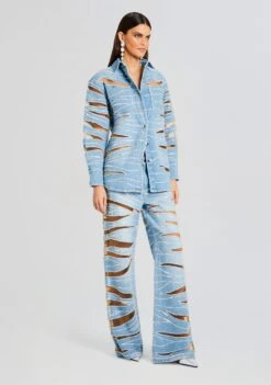 Avani Embellished Denim Shirt -Retrofete Sales Store Ecommerce Crop 23 10 25 AVANISHIRT RENZOJEAN BONDI 2781 ECOMM