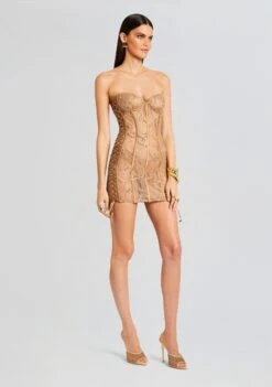 Matilda Embellished Lace Dress -Retrofete Sales Store Ecommerce Crop 23 10 25 MATILDADRESS TANNIN 2028 ECOMM