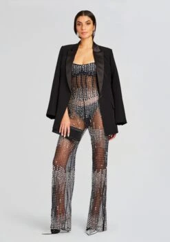 Adelynne Sequin Jumpsuit -Retrofete Sales Store Ecommerce Crop 23 11 15 ADELYNNEJUMPSUIT BLACKSILVER 1962 ECOMM