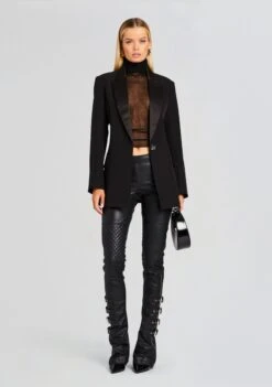 Della Leather Pant 11 Della Leather Pant -Retrofete Sales Store Ecommerce Crop 23 11 15 DELLAPANT BLACK 1361 ECOMM
