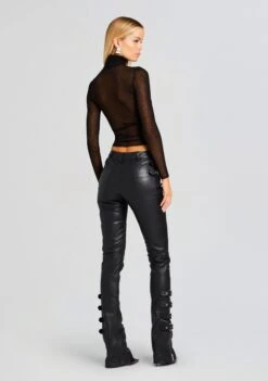 Della Leather Pant 10 Della Leather Pant -Retrofete Sales Store Ecommerce Crop 23 11 15 DELLAPANT BLACK 1404 ECOMM