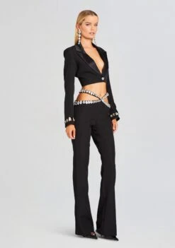 Kaz Pant 9 Kaz Pant -Retrofete Sales Store Ecommerce Crop 23 11 15 KAZPANT BLACKSILVER 1778 ECOMM
