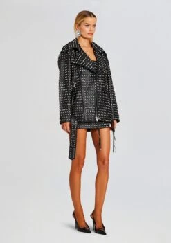 Icon Embellished Leather Jacket -Retrofete Sales Store Ecommerce Crop 23 11 16 ICONJACKET RHYADRESS BLACKCRYSTAL 1456 ECOMM