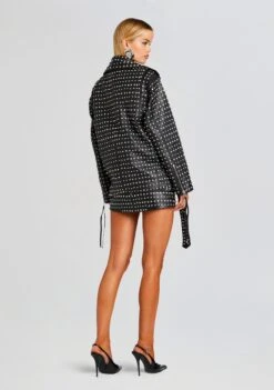 Icon Embellished Leather Jacket -Retrofete Sales Store Ecommerce Crop 23 11 16 ICONJACKET RHYADRESS BLACKCRYSTAL 1466 ECOMM