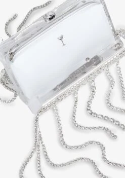 Georgina Crystal Bag -Retrofete Sales Store Ecommerce Crop 23 11 17 GEORGINACRYSTALBAG CLEARSILVER 0386 ECOMM