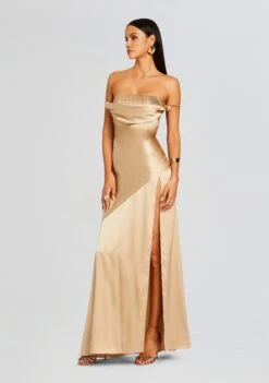 Emery Embellished Silk Dress -Retrofete Sales Store Ecommerce Crop 23 12 18 EMERYDRESS NUDE 1623 ECOMM