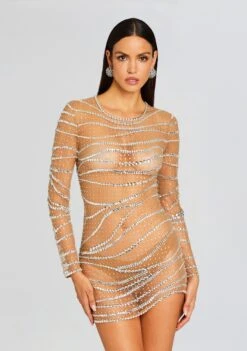 Raes Embellished Dress 11 Raes Embellished Dress -Retrofete Sales Store Ecommerce Crop 23 12 18 RAESDRESS TANNIN SILVER 1748 ECOMM