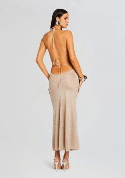 Saar Embellished Knit Dress 10 Saar Embellished Knit Dress -Retrofete Sales Store Ecommerce Crop 23 12 18 SAARDRESS METALLICGOLD 2422 ECOMM