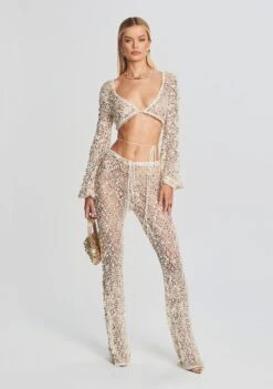 Brendi Sequin Crochet Pant -Retrofete Sales Store Ecommerce Crop 230111 RETROFETE SET2 SHOT14 1856 eComm