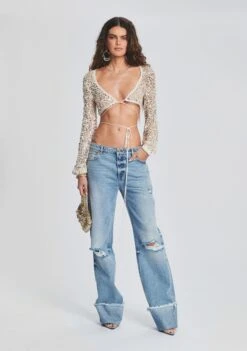 Vera Sequin Crochet Top -Retrofete Sales Store Ecommerce Crop 230111 RETROFETE SET2 SHOT95 9124 eComm