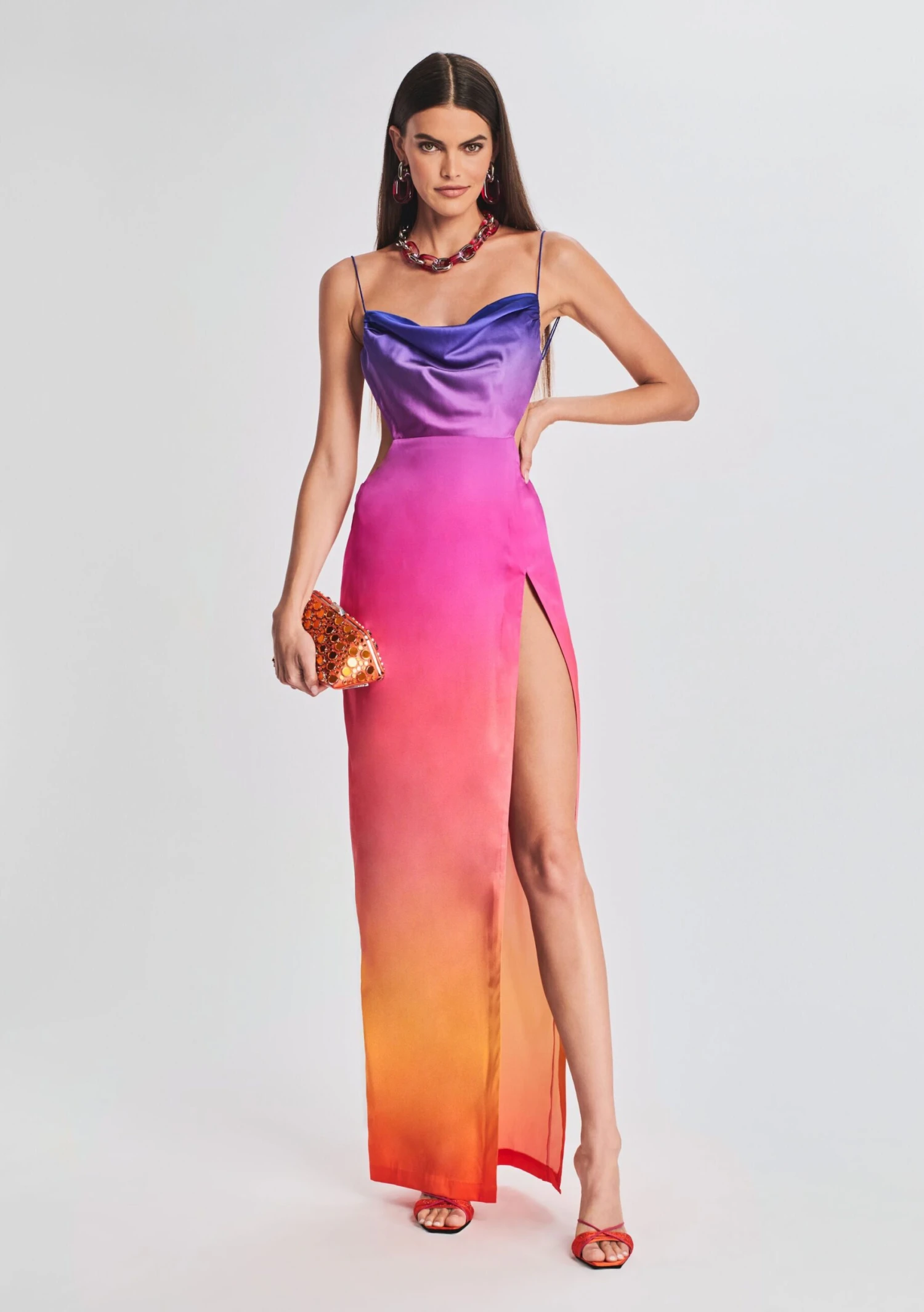 Alyssa Ombre Silk Dress 3 Alyssa Ombre Silk Dress