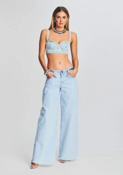 Elise Denim Top 12 Elise Denim Top -Retrofete Sales Store Ecommerce Crop 230321 RETROFETE SET1 Shot 13 2391 eComm