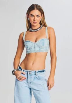 Elise Denim Top 13 Elise Denim Top -Retrofete Sales Store Ecommerce Crop 230321 RETROFETE SET1 Shot 13 2425 eComm