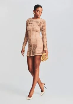 Ebony Suede Leather Dress -Retrofete Sales Store Ecommerce Crop 230718 SET2 EBONYDRESS 4571 ECOMM