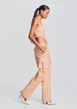 Eloise Leather Top -Retrofete Sales Store Ecommerce Crop 230718 SET2 ELOISETOP HONEYPANT 4839 ECOMM