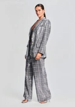 Enid Sequin Blazer -Retrofete Sales Store Ecommerce Crop 230815 SET2 HADDYVEST ENIDBLAZER FLEURPANT 3020 ECOMM