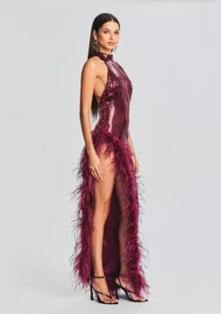 Vixen Sequin Feather Dress -Retrofete Sales Store Ecommerce Crop 230816 SET2 VIXENDRESS 6534 ECOMM
