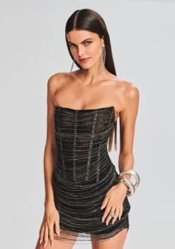 Bianca Embellished Dress 11 Bianca Embellished Dress -Retrofete Sales Store Ecommerce Crop 230831 BIANCADRESS AMBEREARRING 1258 ECOMM