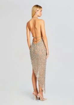 Audacia Embellished Dress -Retrofete Sales Store Ecommerce Crop 24 01 10 AUDACIADRESS SILVER 0891 ECOMM