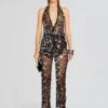 Cali Sequin Crochet Jumpsuit -Retrofete Sales Store Ecommerce Crop 24 01 10 CALIJUMPSUIT BLACK 0770 ECOMM
